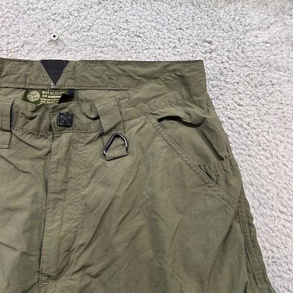 Boy Scouts Shorts Mens Chino Cargo Adult Size Small X 11.0 In Green BSOA - Picture 3 of 10